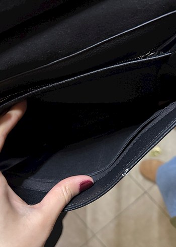 Karl Lagerfeld Siyah Zincir Detaylı Deri Çanta - Görsel 7