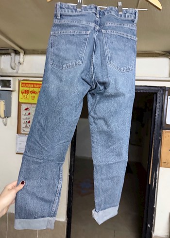 Gevşek Kesim Midi Kadın Kot Pantolon - Görsel 3