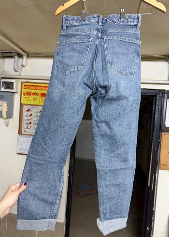 Gevşek Kesim Midi Kadın Kot Pantolon - Görsel 2