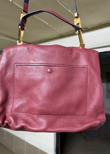 Bordo Deri Kadın Çanta Tokalı - Görsel 3