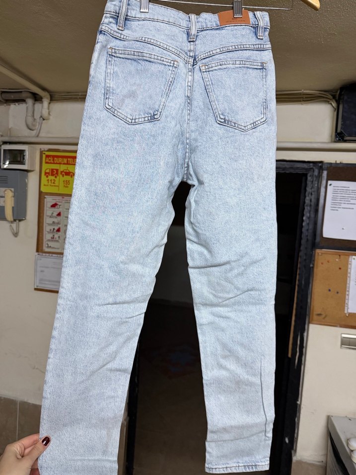 Mavi Pastel Renk Kadın Denim Pantolon - Görsel 2