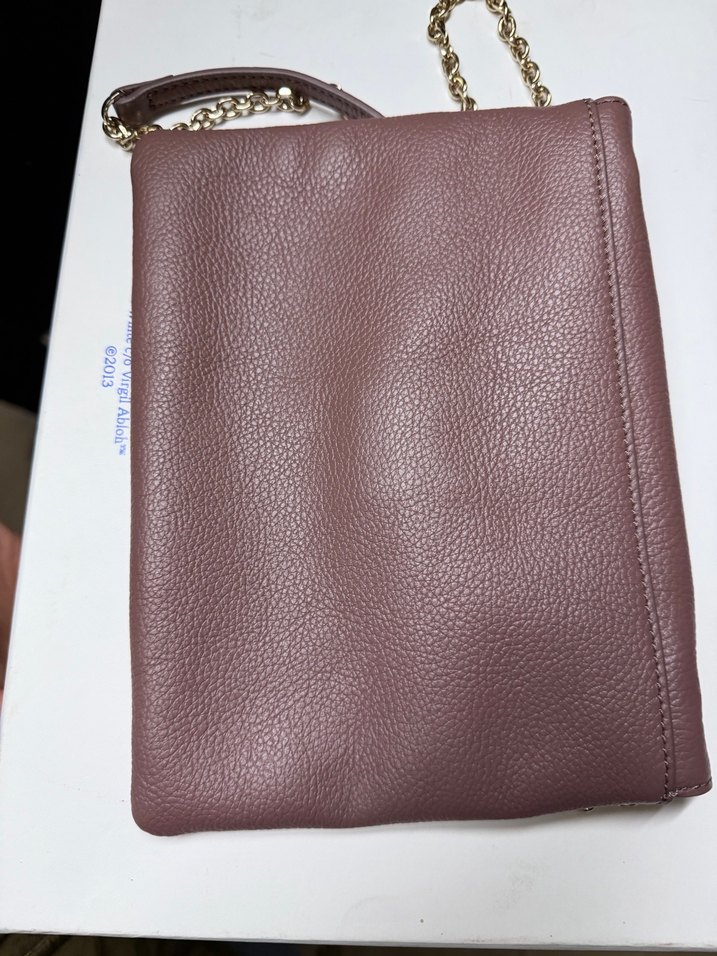 Bordo Deri Zincir Detaylı Kadın Çanta - Görsel 4