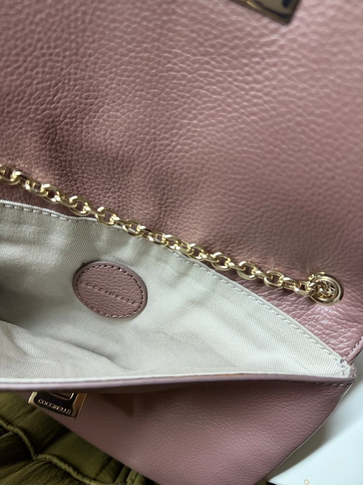 Bordo Deri Zincir Detaylı Kadın Çanta - Görsel 5