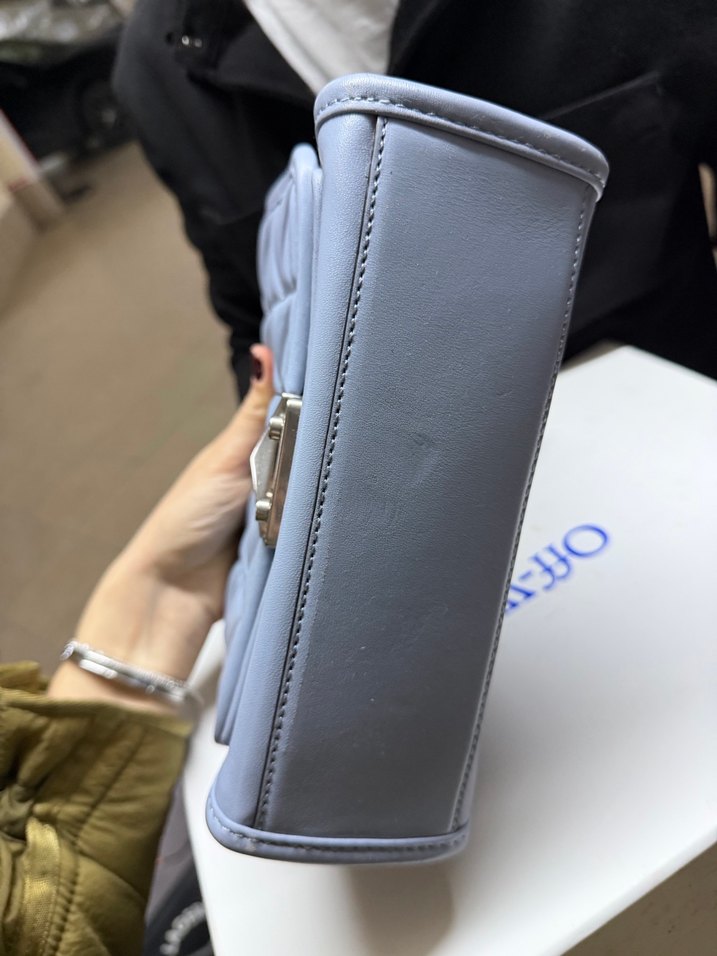 Karl Lagerfeld Mavi Deri Kadın Çanta - Görsel 2