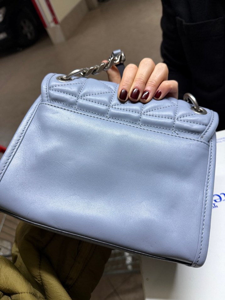 Karl Lagerfeld Mavi Deri Kadın Çanta - Görsel 3