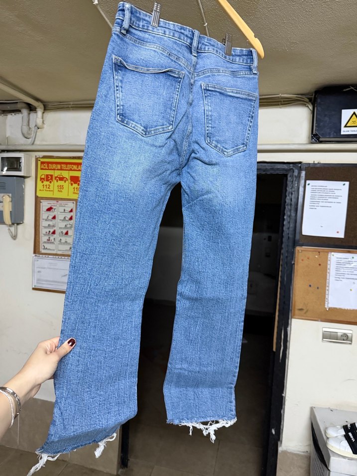 Mavi Normal Boy Kadın Denim Pantolon - Görsel 2