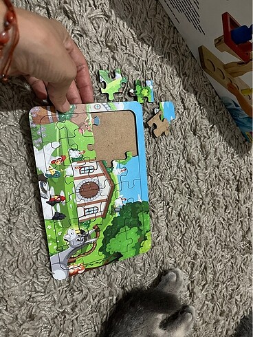 24 parça ahşap puzzle