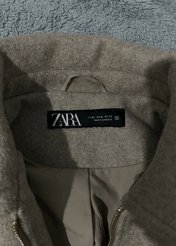 Zara Bej Fermuarlı Midi Kadın Kaban - Görsel 2