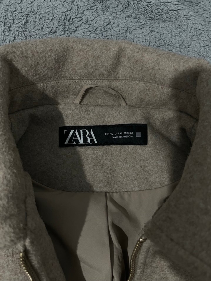 Zara Bej Fermuarlı Midi Kadın Kaban - Görsel 2