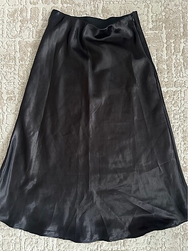 Saten midi etek