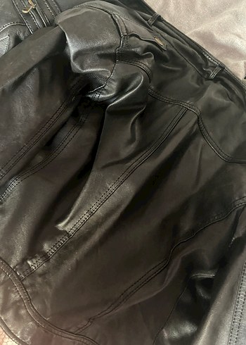 Derimod Siyah Deri Biker Ceket