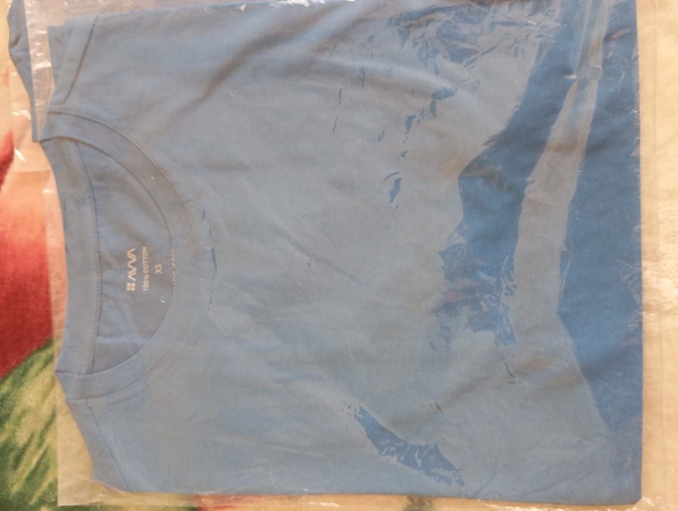 Gri Mavi Erkek Salaş Tişört - Görsel 2