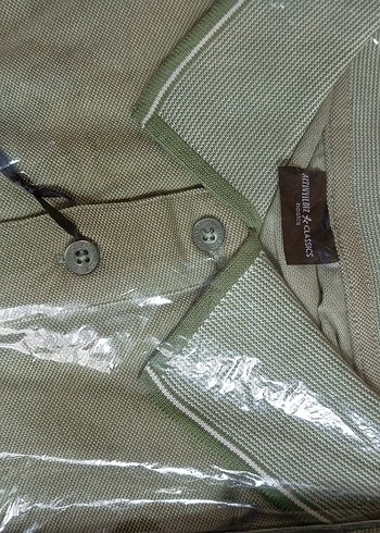 Erkek Haki Polo Yaka Tişört - Görsel 2