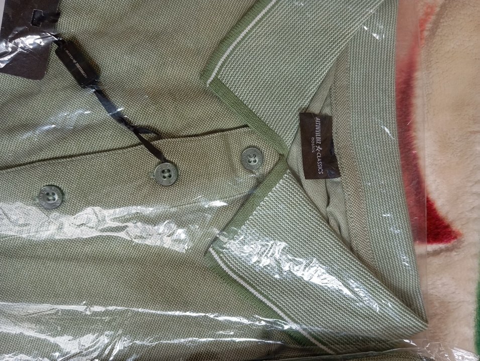 Erkek Haki Polo Yaka Tişört - Görsel 2