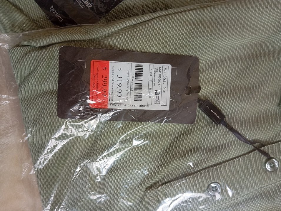 Erkek Haki Polo Yaka Tişört - Görsel 3