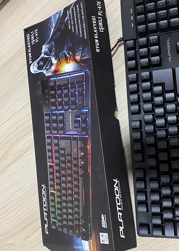 Platoon Işıklı Oyun Klavyesi PL-476 Siyah - Görsel 2