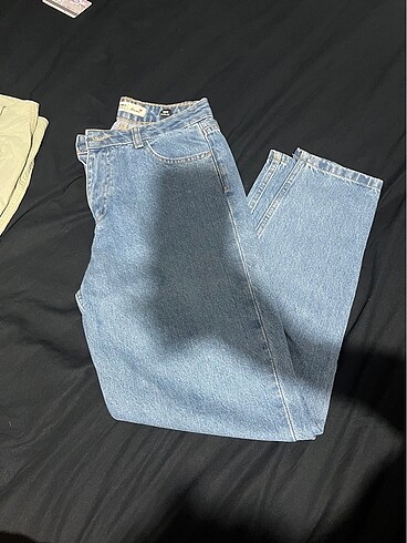 26 Beden mavi Renk koton mom jean