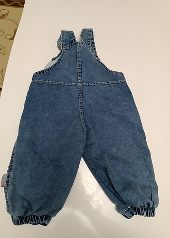 Nakışlı Mavi Kot Çocuk Salopet - Görsel 3