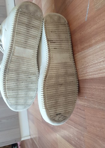 Beyaz Bağcıklı Yüksek Topuk Spor Ayakkabı - Görsel 8