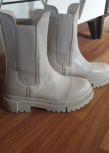 Gri Platform Topuklu Kadın Bot - Görsel 2