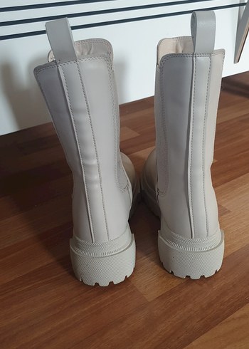 Gri Platform Topuklu Kadın Bot - Görsel 3