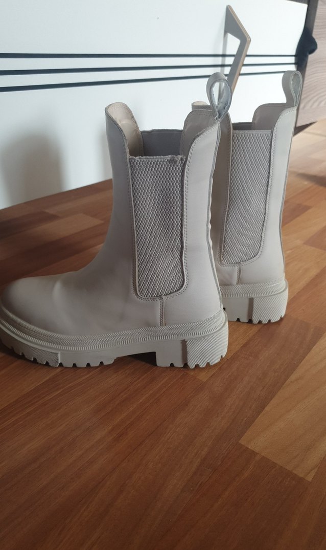 Gri Platform Topuklu Kadın Bot - Görsel 4