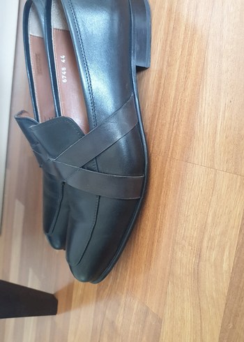 siyah Deri Tokalı Topuklu erkek Ayakkabı 44 numara - Görsel 6