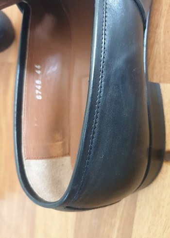 siyah Deri Tokalı Topuklu erkek Ayakkabı 44 numara - Görsel 2