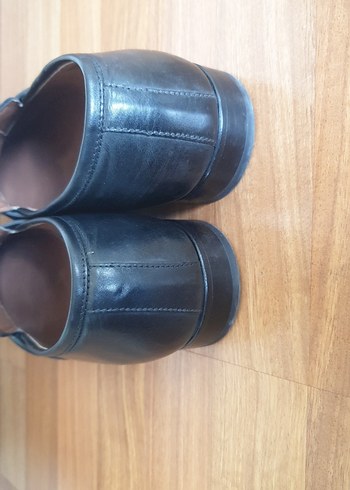 siyah Deri Tokalı Topuklu erkek Ayakkabı 44 numara - Görsel 5