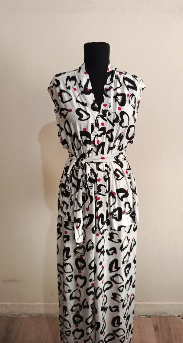 Salaş Kesim, V Yakalı Uzun Elbise - Görsel 4