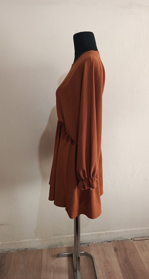 Bohem Midi Kahverengi Kadın Tunik - Görsel 5