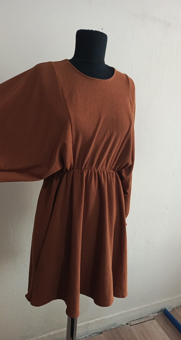 Bohem Midi Kahverengi Kadın Tunik - Görsel 3