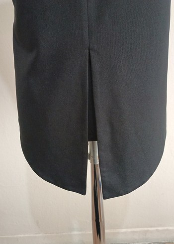 Düğmeli Siyah Kadın Ofis Yeleği - Görsel 5