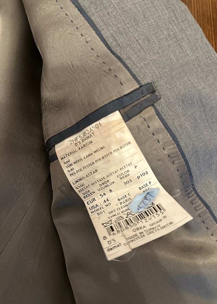 Ds Damat 54 Beden 8 Drop Takım Elbise - Görsel 3