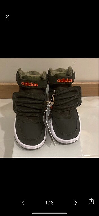 Adidas içi kürklü bot hoops mid 26,5 numara