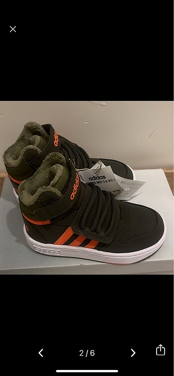 Adidas Adidas içi kürklü bot hoops mid 26,5 numara