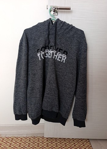 l Beden Gri Kapüşonlu Sweatshirt