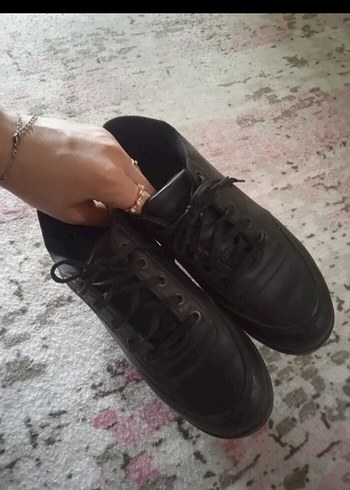 Converse Siyah Bağcıklı Gotik Stiletto Topuklu Spor Ayakkabı