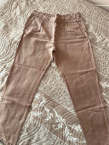 mavi yavru ağzı kumaş pantalon