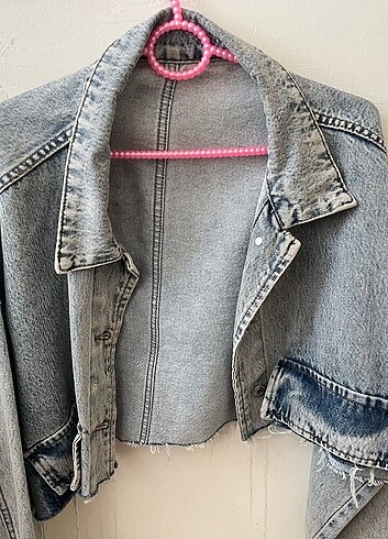 Oversize crop kot ceket