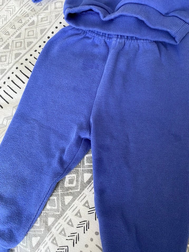 Mavi Erkek Bebek Triko Eşofman Takımı - Görsel 3