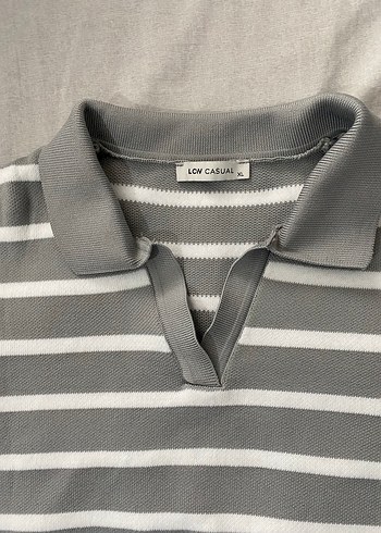 Gri Çizgili Kadın Triko Kazak - Görsel 2