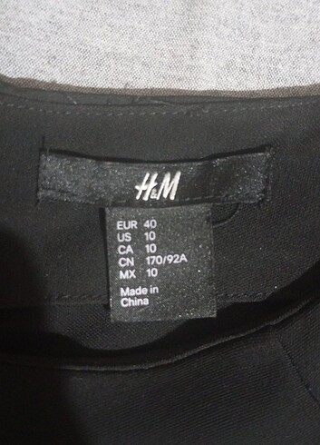40 Beden H&M Siyah Midi Boy Elbise