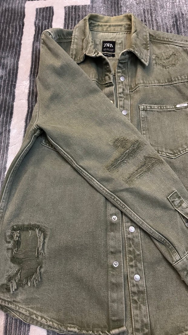 Erkek zara gömlek ceket - Görsel 3