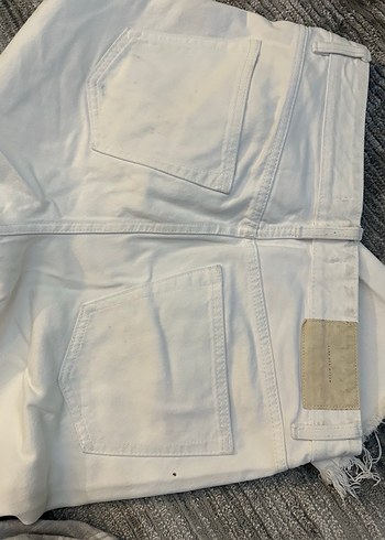 Düğmeli Beyaz erkek  Denim Pantolon - Görsel 3