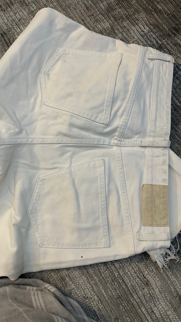 Düğmeli Beyaz erkek  Denim Pantolon - Görsel 3