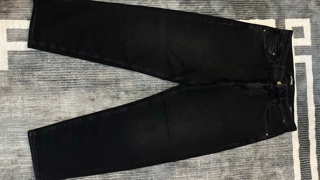 Erkek Siyah Denim Fermuarlı Dar Kesim Jean - Görsel 4