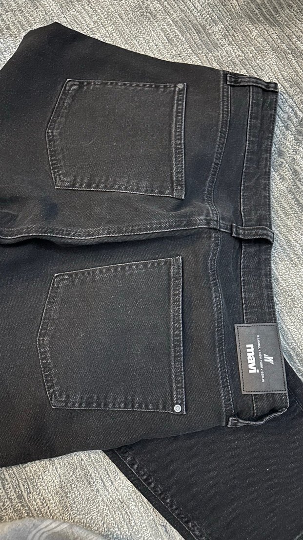 Erkek Siyah Denim Fermuarlı Dar Kesim Jean - Görsel 2