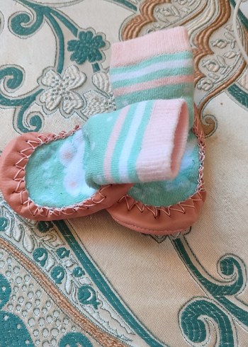 Kızlar için örgü, bağlama desenli sıcak terlik - Görsel 2