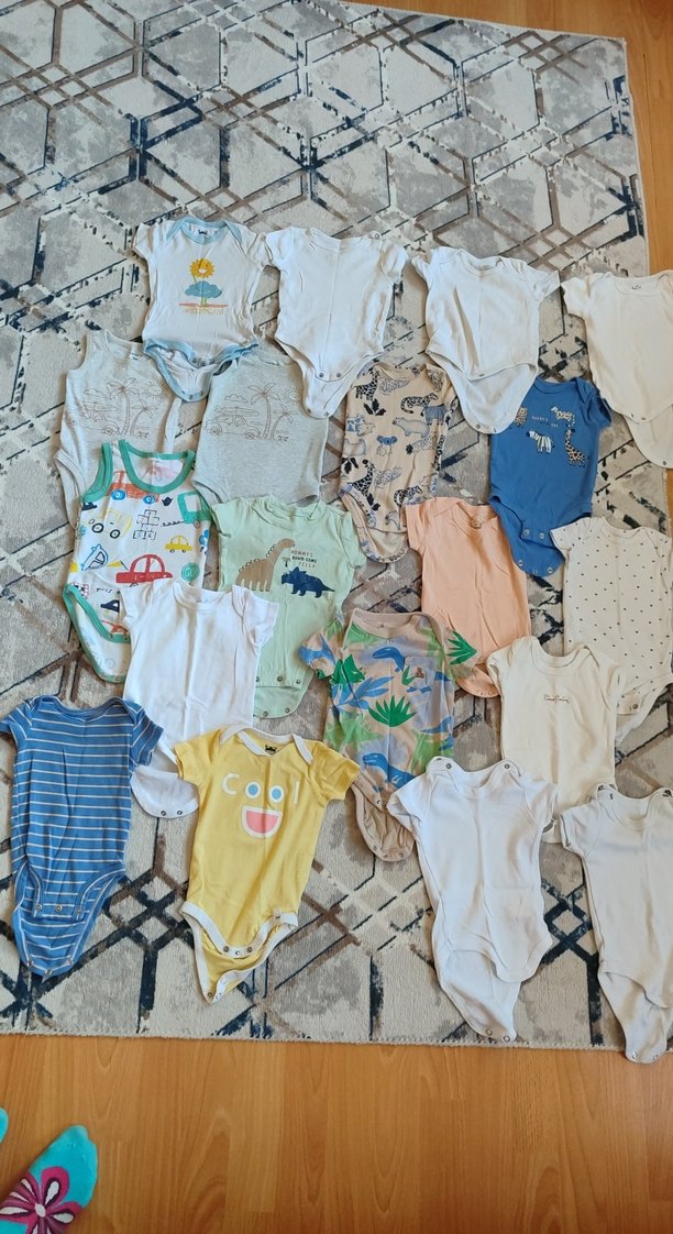 Bebek Erkek Çoklu Kısa Kollu Body Seti - Görsel 2